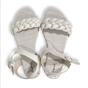 COPY - White Braided Flat Sandals | New